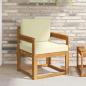 Preview: ARDEBO.de - Outdoor-Sofa Massives Akazienholz und Polyester Natur