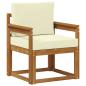 Preview: Outdoor-Sofa Massives Akazienholz und Polyester Natur