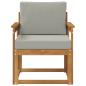 Preview: Outdoor-Sofa Massives Akazienholz und Polyester