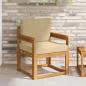 Preview: ARDEBO.de - Outdoor-Sofa Massives Akazienholz und Polyester Natur