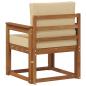 Preview: Outdoor-Sofa Massives Akazienholz und Polyester Natur