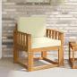 Preview: ARDEBO.de - Outdoor-Sofa Massives Akazienholz und Polyester Natur