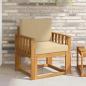Preview: ARDEBO.de - Outdoor-Sofa Massives Akazienholz und Polyester Natur
