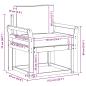 Preview: Outdoor-Sofa Massives Akazienholz und Polyester Natur