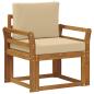 Preview: Outdoor-Sofa Massives Akazienholz und Polyester Natur