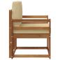Preview: Outdoor-Sofa Massives Akazienholz und Polyester Natur