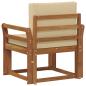 Preview: Outdoor-Sofa Massives Akazienholz und Polyester Natur
