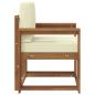 Preview: Outdoor-Sofa Massivholz Akazie Natur und Creme 79 x 63 x 73 cm