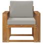 Preview: Outdoor-Sofa Massives Akazienholz und Polyester