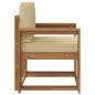 Preview: Outdoor-Sofa Massives Akazienholz und Polyester Natur