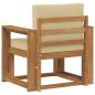 Preview: Outdoor-Sofa Massives Akazienholz und Polyester Natur