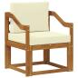 Preview: Outdoor-Sofa Massives Akazienholz und Polyester Natur