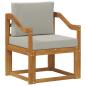 Preview: Outdoor-Sofa Massives Akazienholz und Polyester