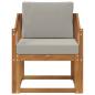 Preview: Outdoor-Sofa Massives Akazienholz und Polyester