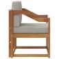 Preview: Outdoor-Sofa Massives Akazienholz und Polyester