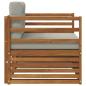 Preview: Outdoor-Sofa Massives Akazienholz und Polyester