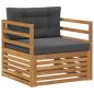 Preview: Outdoor-Sofa Massives Akazienholz und Polyester