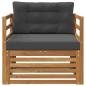 Preview: Outdoor-Sofa Massives Akazienholz und Polyester