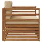 Preview: Outdoor-Sofa Massives Akazienholz und Polyester Natur und Beige