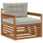 Preview: Outdoor-Sofa Massives Akazienholz und Polyester