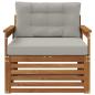 Preview: Outdoor-Sofa Massives Akazienholz und Polyester