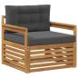 Preview: Outdoor-Sofa Massives Akazienholz und Polyester
