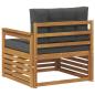Preview: Outdoor-Sofa Massives Akazienholz und Polyester