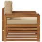 Preview: Outdoor-Sofagarnitur Natur und Beige Massivholz Akazie