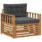 Preview: Outdoor-Sofa Massives Akazienholz und Polyester