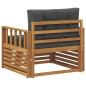 Preview: Outdoor-Sofa Massives Akazienholz und Polyester