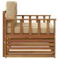 Preview: Outdoor-Sofa Massives Akazienholz und Polyester Natur und Beige