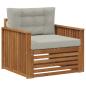 Preview: Outdoor-Sofa Massives Akazienholz und Polyester