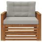 Preview: Outdoor-Sofa Massives Akazienholz und Polyester