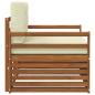 Preview: Outdoor-Sofa Massives Akazienholz und Polyester Natur und Creme