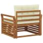 Preview: Outdoor-Sofa Massives Akazienholz und Polyester Natur und Creme