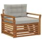 Preview: Outdoor-Sofa Massives Akazienholz und Polyester