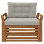Preview: Outdoor-Sofa Massives Akazienholz und Polyester