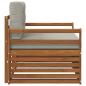 Preview: Outdoor-Sofa Massives Akazienholz und Polyester
