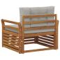 Preview: Outdoor-Sofa Massives Akazienholz und Polyester