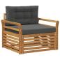 Preview: Outdoor-Sofa Massives Akazienholz und Polyester