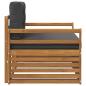 Preview: Outdoor-Sofa Massives Akazienholz und Polyester