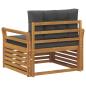 Preview: Outdoor-Sofa Massives Akazienholz und Polyester