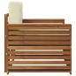 Preview: Outdoor-Sofagarnitur Natur und Creme Massivholz Akazie