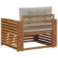 Preview: Outdoor-Sofa Massives Akazienholz und Polyester