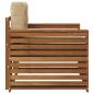 Preview: Outdoor-Sofa Massives Akazienholz und Polyester Natur und Beige
