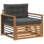 Preview: Outdoor-Sofa Massives Akazienholz und Polyester