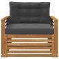 Preview: Outdoor-Sofa Massives Akazienholz und Polyester