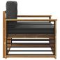 Preview: Outdoor-Sofa Massives Akazienholz und Polyester