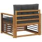 Preview: Outdoor-Sofa Massives Akazienholz und Polyester