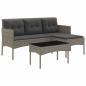 Preview: Gartensofa-set 2 Stk. Poly-Rattan